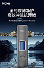 海尔前置过滤器家用双滤网反冲洗全屋自来水净水机银河proS22新品-tmall.com天猫