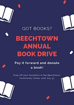 Blue Red Book Donation Poster