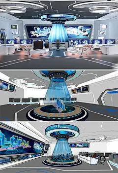 现代数字科技企业公司展览馆展厅办公室手机体验店草图大师SU模型-淘宝网