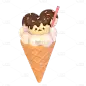 手绘-3D食物元素-冰淇淋