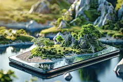 手机VR自然景观模型