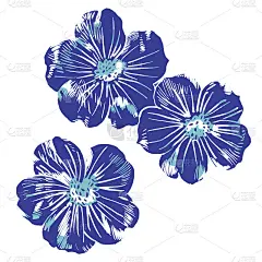充满异域风情的花朵。植物矢量vintage插图。设计元素。