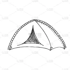 绘画插图,帐篷,矢量,背景,动物手,露营,绘制