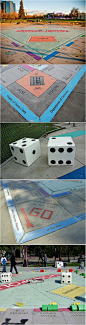 世界纪录的吉尼斯书最大的永久垄断棋盘游戏。 San Jose，CA .: