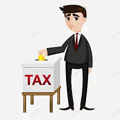 卡通手绘交税的男人高清素材 设计图片 页面网页 平面电商 创意素材 png素材