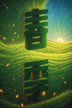 AI数字艺术春季春天艺术字-众图网