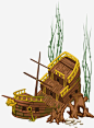 沉船_新图网 https://ixintu.com 轮船 帆船 木船 水上工具