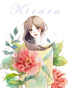 kirara知更鸟  的插画 花衣裳