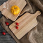 带把橡胶木菜板托盘砧板实木厨房粘板 案板家用实木长方形