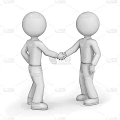 朋友们握手