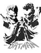 Chris Conidis Batman&  Joker  Dc Comics Cover Commission , Chris Conidis : 11x14 
Cover Commission ink art