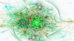 抽象分形艺术背景在插画空间几何。