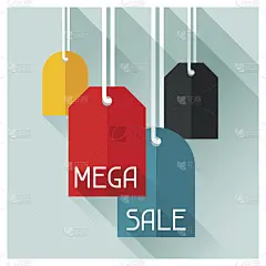 销售和购物广告海报扁平化设计风格