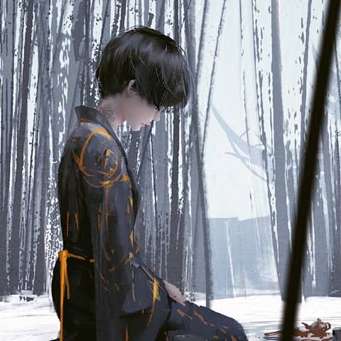 #鬼刀#、#wlop-#   小绿 