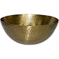 Threshold Hammered Large Serving Bowl with Gold Finish