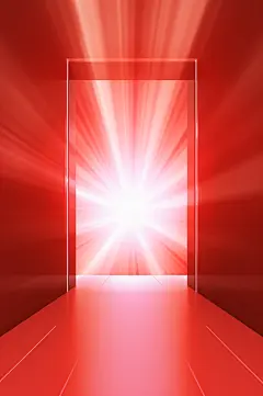 AI数字艺术红色通道开门红开门大吉背景图-众图网