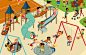 Park Playpark boating lake cafe tennis exercise family picnic Leisure summer
