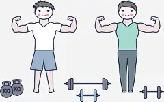 卡通健身肌肉男人物插画矢量图免抠素材_新图网 https://ixintu.com 举重 健美 健身 健身人物 健身器材 健身教练 全民健身 强健 杠铃 肌肉男 锻炼 矢量图