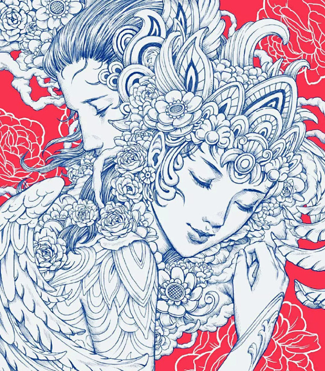 印度尼西亚自由插画师nickfilbert是一位高颜值酷酷的小哥善于用针管