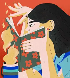 #插画分享# 
Janice Chang
好喜欢这个风格，颜色很丰富，而且人物也好生动~~ ​​​​