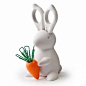 泰国QUALY desk bunny scissors兔儿创意剪刀组+曲别针 白色 原创 设计 新款 2013 正品 代购
