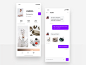 Chat social chatting personal center art minimalism concise clean mobile app design ui