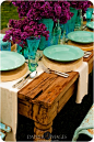 Entertaning - Tablescapes & Settings / Blue and dark purple:)