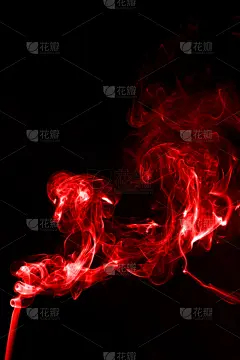 红色,烟,黑色背景,优美,高雅,垂直画幅,风,图像,火,蒸汽
