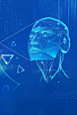 蓝色人脸识别科技设计海报psdundefined VR 设计图片 免费下载 页面网页 平面电商 创意素材