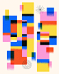 abstract bauhaus Brand Design flat illustration geometric geometry gradient pattern shapes texture