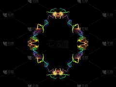 抽象的彩色流动艺术背景框架