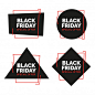 Black Friday Sale banners set. Vector illustration. Free Vector