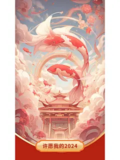 mj古风国潮插画背景,用来做海报YYDS 附咒语