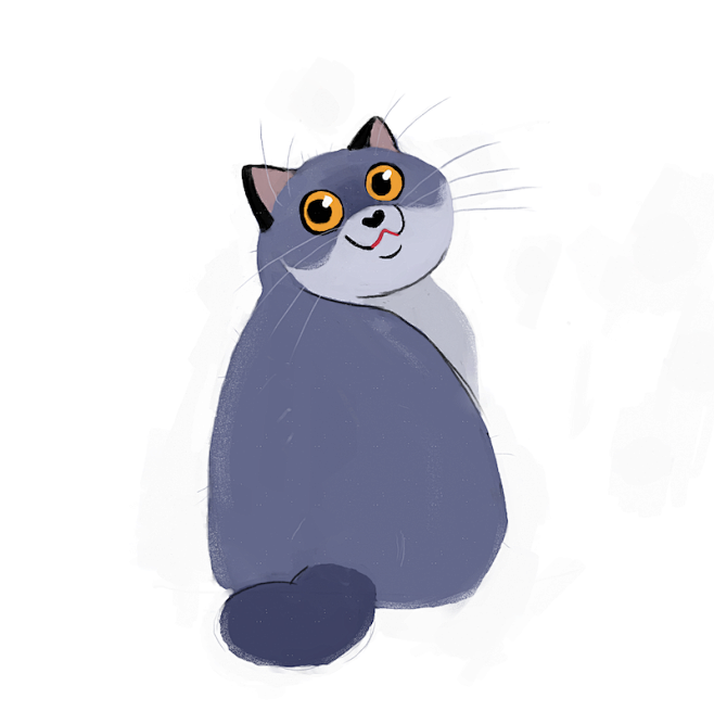 蓝猫
软件：Painter
