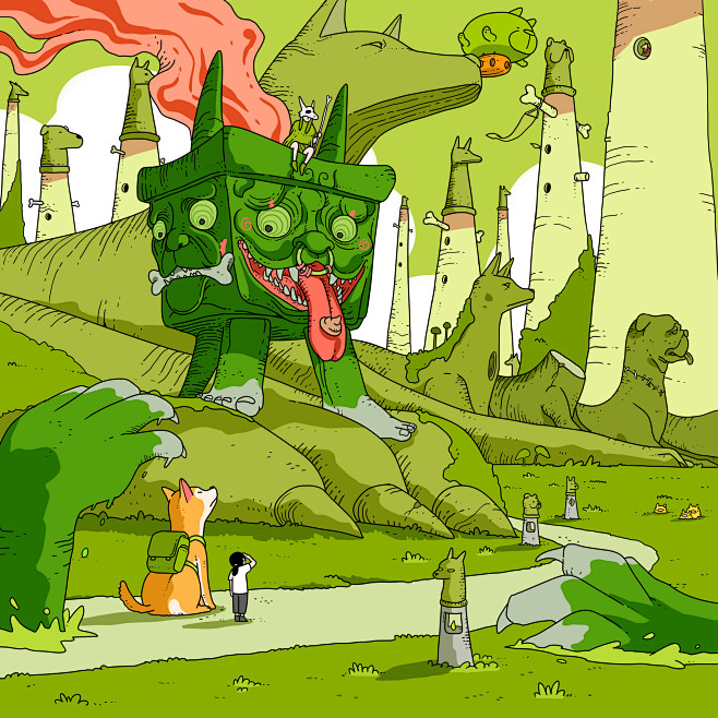 逃避型人格【八】插画创作习作林遭遇 - ...