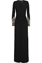 Alexander McQueen | Embellished stretch-crepe gown | NET-A-PORTER.COM