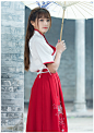 中国风女装古装服装改良汉服学生班服少女古风裙子汉元素日常襦裙-tmall.com天猫