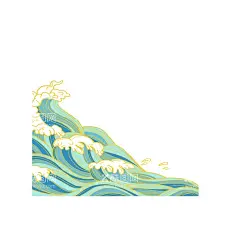 手绘浪花素材  - 源文件下载【酷图网】手绘,浪花,素材,插画,漫画,动漫,国潮,中国风,