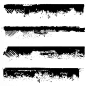 Grunge black borders Free Vector