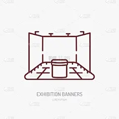 线图标,展架,商务,事件,灯箱,空白的,传单,站