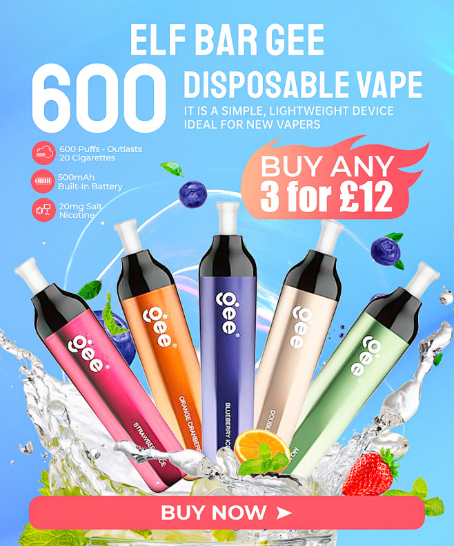 Elf Bar Gee 600 Disposable Vapepsd 
