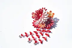 日本和服浴衣和风发饰头饰艺妓配饰 华丽振袖 大红色剑菊套簪-淘宝网