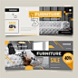 Furniture sales banners pack | Premium Vector #Freepik #vector #business #sale #templates #shopping