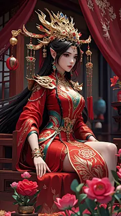 碧紫酱：凤冠霞帔，十里红妆，在此等候，君在何处？#斗破苍穹 #美杜莎 #国漫 #国漫女神 #手机壁纸