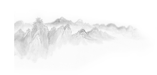 中国古风水墨山水免扣PNG透明图片 插画...