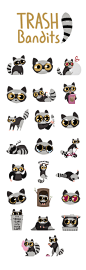 Trash Bandits Sticker Pack : Trash Bandits is a sticker set for digital chat conversation.  The stickers are currently supported on iOS for iMessage. 