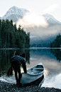 benchandcompass: winter lake to yourself.: