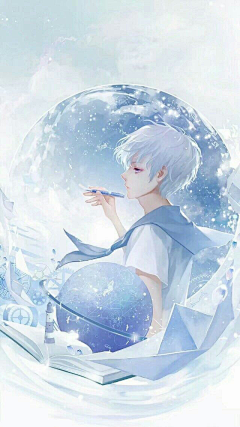 双子01采集到蓝孩子·甜