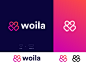 Woila logotype mark branding brand identity letter w designer freelance bold logo design clever minimal technology letter logo lettermark w mark w logo w logo abstract logo abstract