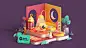 3D animation  design media motion music spotify stream Tarka Isometric
